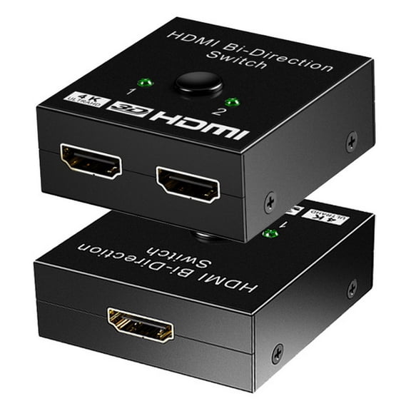 Bidirectional HDMI Switch Splitter, Aluminum HDMI Switcher Hub 2 in 1 Out, 4K@60hz Support 4K 3D HDR Compatible with Laptop PC Xbox PS5/4/3 Blu-Ray Player Fire Stick Roku HDTV