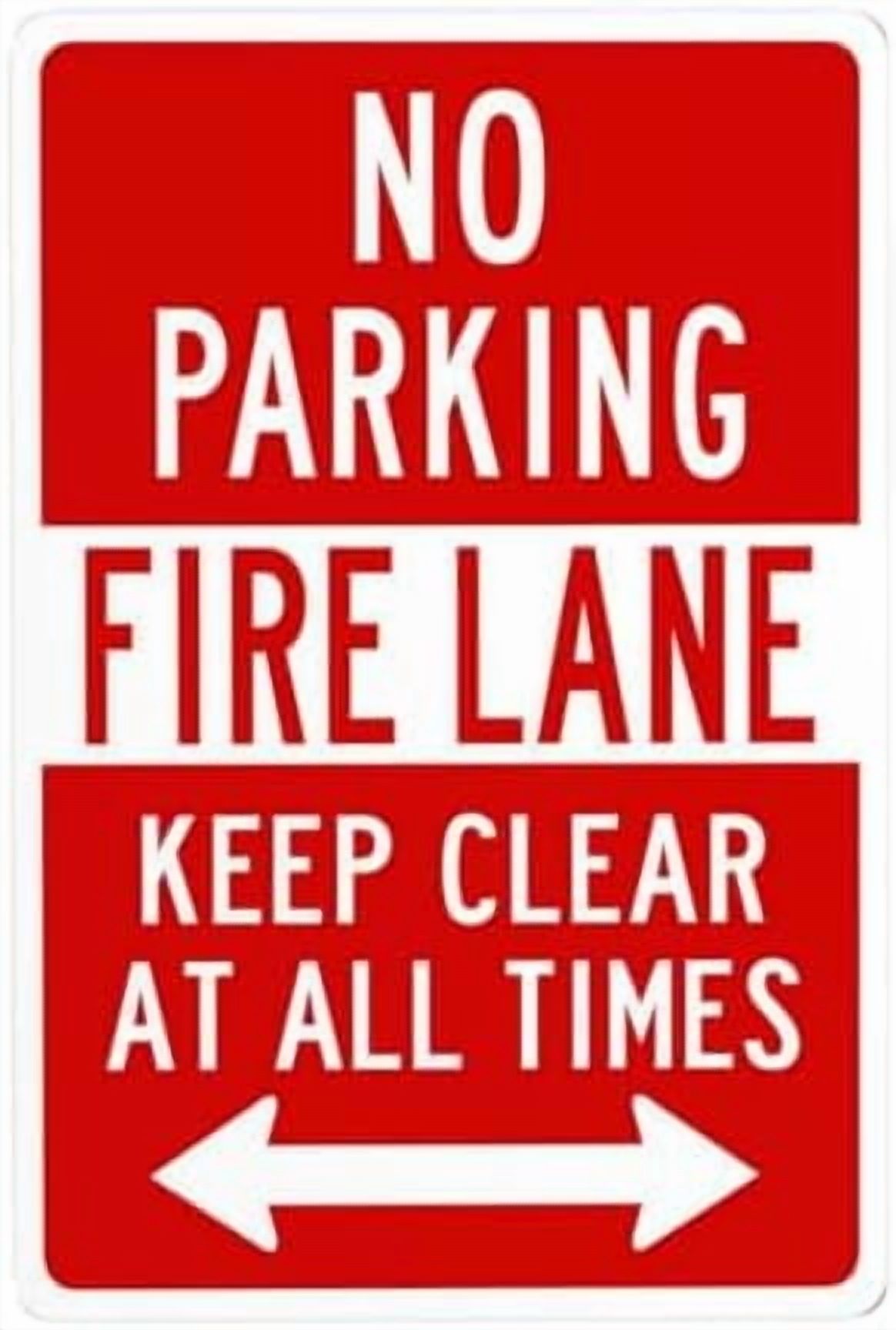 Bidirectional No Parking Keep Clear All Time Metal Warning Signs ...