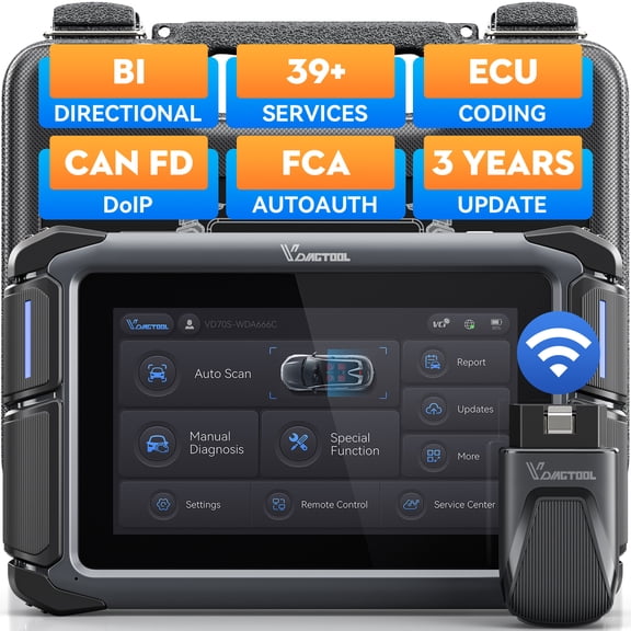 Bidirectional Scan Tool VDIAGTOOL VD70S Wireless OBD2 Scanner Diagnostic Tool with 36+ Resets All System Scanner for Car, 3 Years Update