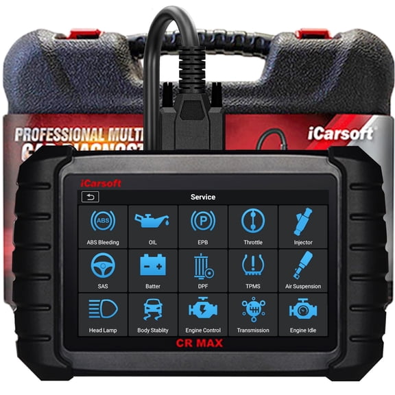 Bidirectional Scan Tool, iCarsoft CR Max OBD2 Diagnostic for All System, 49 Reset+Extra 38 Service-Oil/EPB/BMS/SAS/SRS/ABS etc. Active Test, 4-in-1 Live Graphing,Free Update- Enhance Version C42