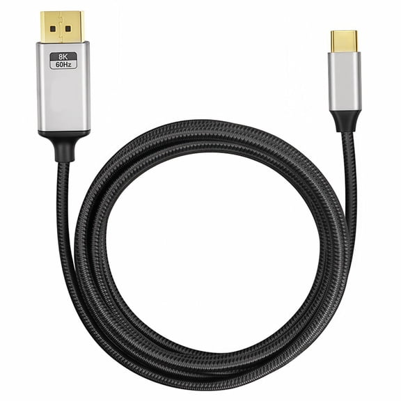 Bidirectional USB C to DisplayPort Converters Cable Video Cable Supports 8K60Hz Resolution Plugs and Play Design