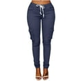 thumbnail image 1 of Bidobibo High Waist Baggy Cargo Jeans for Women Flap Pocket Relaxed Fit Straight Wide Leg Y2K Fashion Jeans, 1 of 5