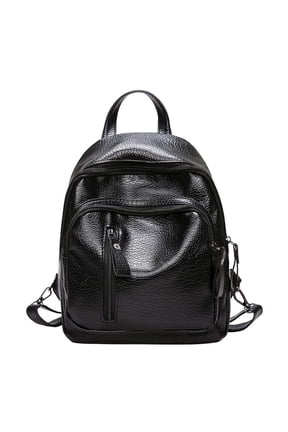 Mini Anti-Theft Backpack for Women, Soft PU Leather Small Daypack with Back Zipper, Convertible Shoulder Bag for Travel and Daily Use