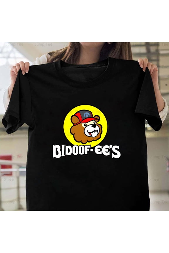 Bidoof ees Funny Parody Cartoon Creature Crossover Fan Meme Graphic Art Unisex T-Shirt Y0090, Up to Size 5XL