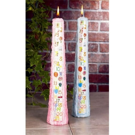 Biedermann & Sons Birthday "1 to 21" Pillar Candle - Pink (CP241PK)
