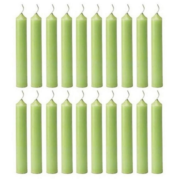Biedermann & Sons C1123LG Chime Candles, Light Green - Box of 20, 20 Count