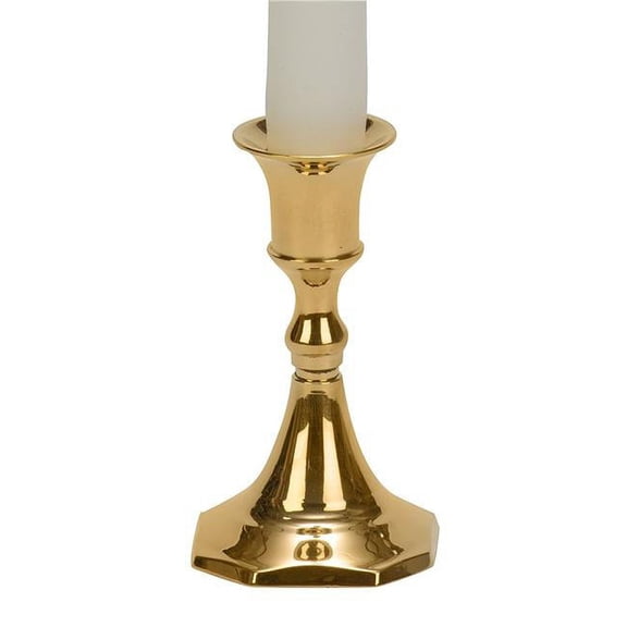 Biedermann & Sons H52B 3.75 in. Tall Brass Candlestick, Brass - Pack of 6
