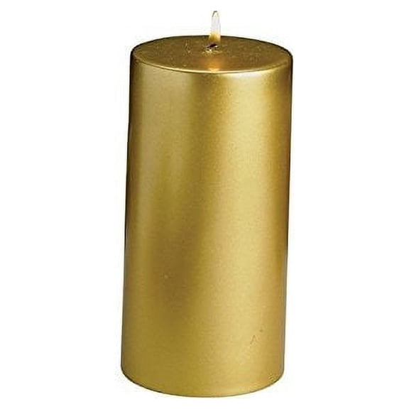 Biedermann & Sons Metallic Pillar Candle Box, 3 by 6-Inch, Gold, Pack of 4