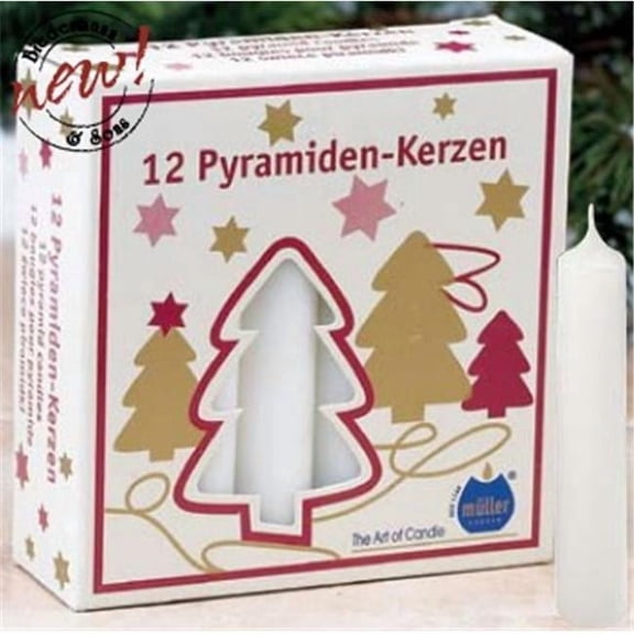 Biedermann & Sons C1118WT Pyramid Candles For Windmills - White