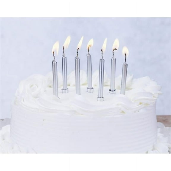 Biedermann & Sons C1603S Silver Birthday Candle In Holder