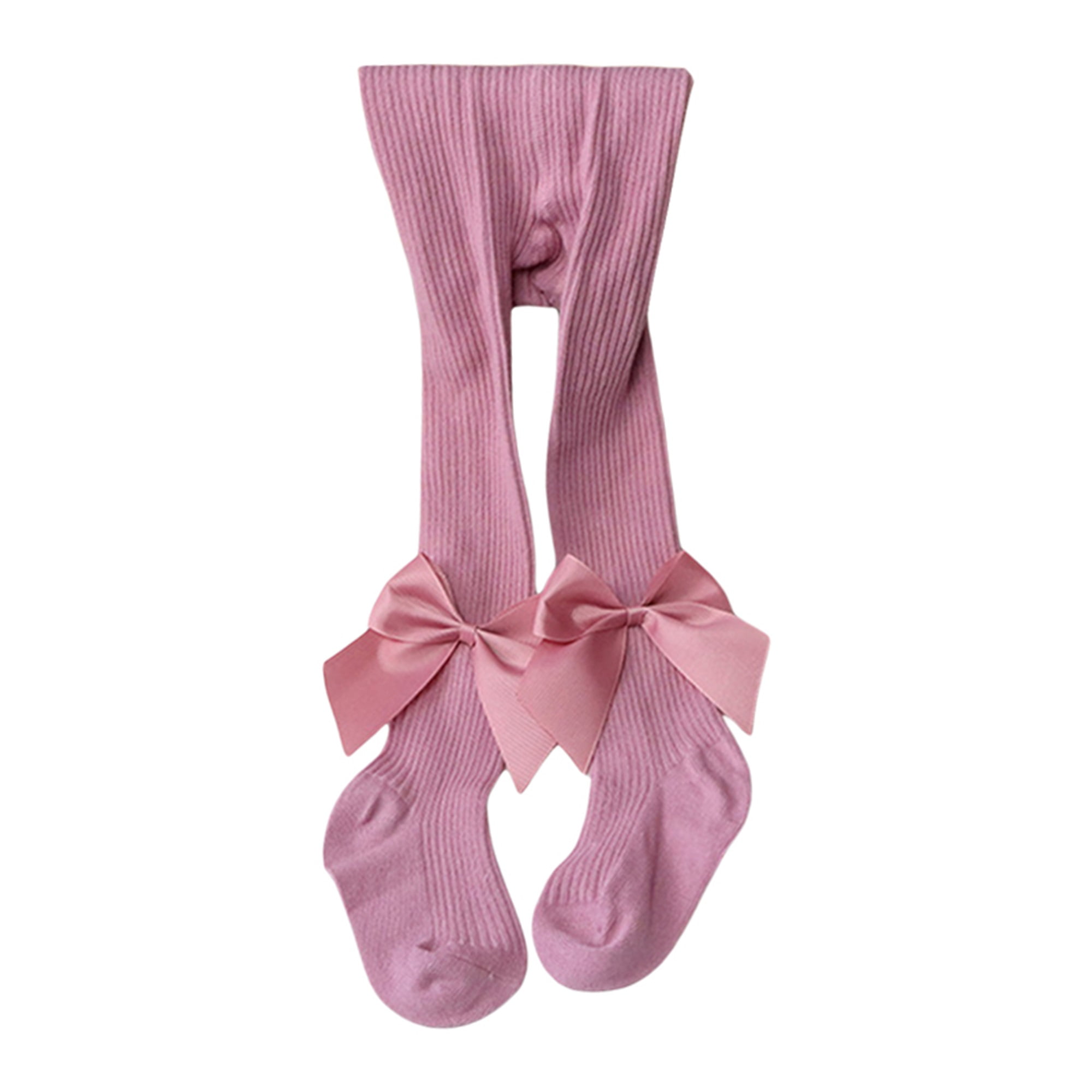 Biekopu Baby Girl Tights Cute Seamless Pantyhose Ribbed Stockings