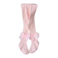 thumbnail image 1 of Biekopu Baby Girl Tights Cute Seamless Pantyhose Ribbed Stockings Footed Leggings with Satin Bow for Toddlers, 1 of 3