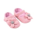 thumbnail image 1 of Biekopu Baby Girls Cute Moccasinss Flower Decor Soft Sole Flats Shoes First Walkers Non-Slip Summer Princess Shoes, 1 of 9