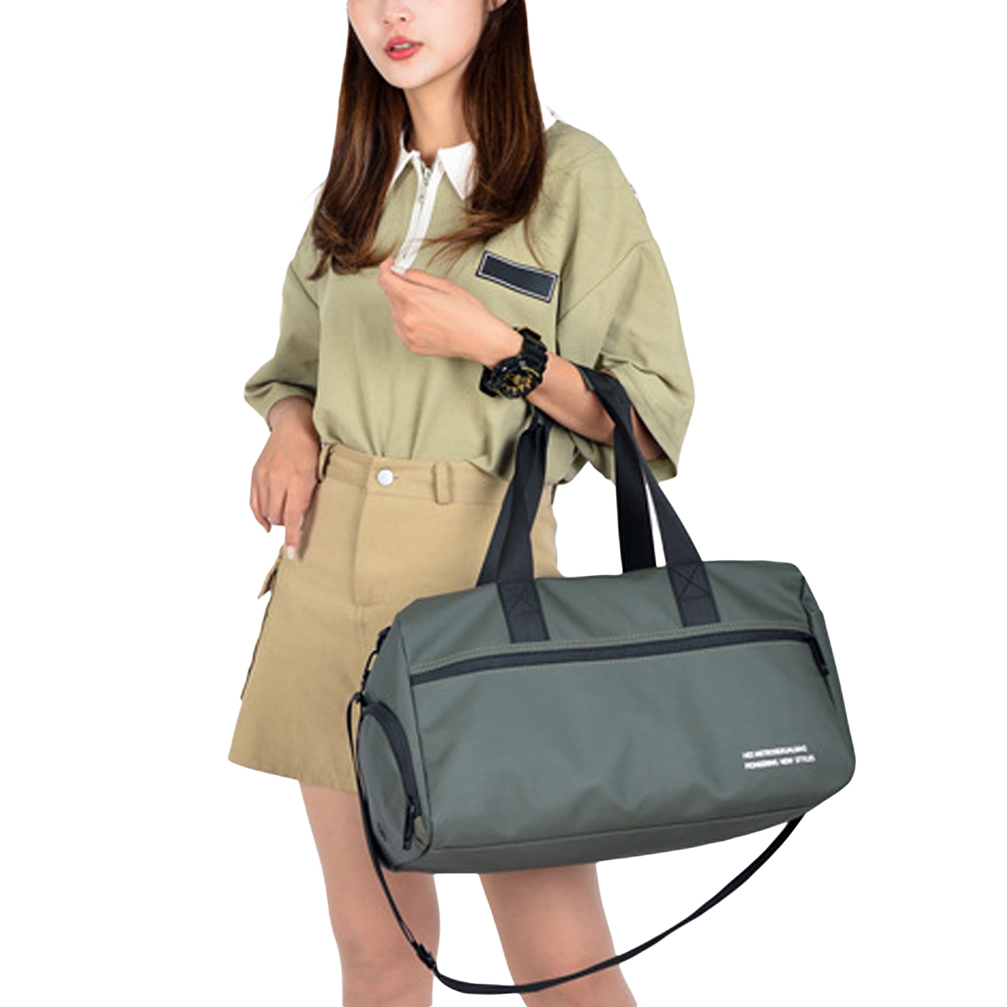 Biekopu Lightweight Gym Bags Sports Duffle Bag with Wet Pocket Shoe ...