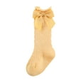 thumbnail image 1 of Biekopu Little Girls Socks, Cute Bowknot Decoration Soft Thin Middle-Length Sweet Socks for 0-5 Years Old, 1 of 7