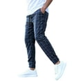 thumbnail image 1 of Biekopu Men Plaid Pants, Elastic Waist Casual Pants Trousers with Pockets for Daily Street, 1 of 3