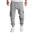 thumbnail image 1 of Biekopu Men’s Cargo Jogger Pants Casual Drawstring Elastic Waist Warm Lining Athletic Sweatpants Outdoor Trousers, 1 of 4