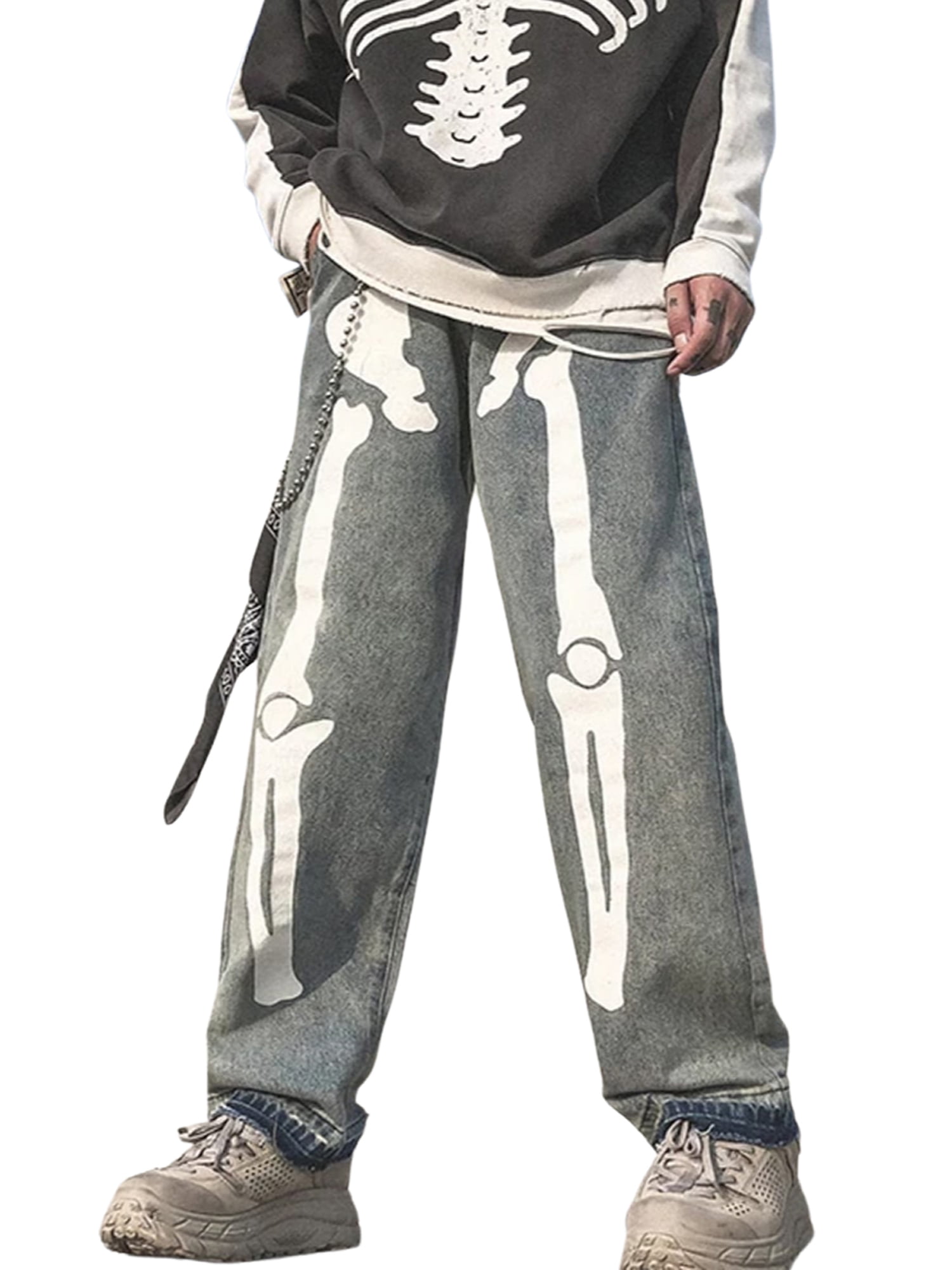 Hip Hop Denim Baggy Jeans Mens For Men Plus Size, Loose Fit, Skateboard  Style Sizes 30 46 FS4955 From Fourforme, $28.32 | DHgate.Com