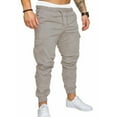 thumbnail image 1 of Biekopu Men’s Trousers Solid Color High Waist Long Pants Men Joggers Cargo Pants Multi-Pocket Ribbons Man Sweatpants Streetwear, 1 of 8