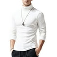 thumbnail image 1 of Biekopu Mens High Neck Polo Neck Tops Turtleneck Cotton Pull Over Sweaters Stretch Jumpers, 1 of 9