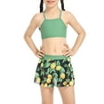 thumbnail image 1 of Biekopu Mother and Daughter Summer 3 Pcs Swimsuit Set, Mother's Day Parent-Child Clothing，Suspender Vest+Flower/Leaf/Lemon Print Short Skirt+Thong, 1 of 8