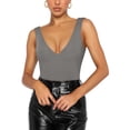 thumbnail image 1 of Biekopu New Women Solid Color Tank Tops Sexy V-Neck Sleeveless Backless Vests Summer Slim Fit Seamless Tops Streetwear, 1 of 6