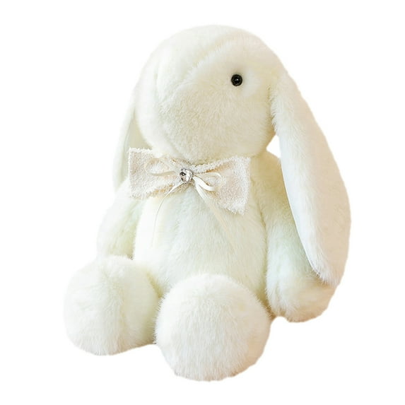 Biekopu Stuffed Drooping Ears Bunny Cute Plush Animals Toy Soft Throw Pillows for Home Office Ornaments Kids Birthday Gift