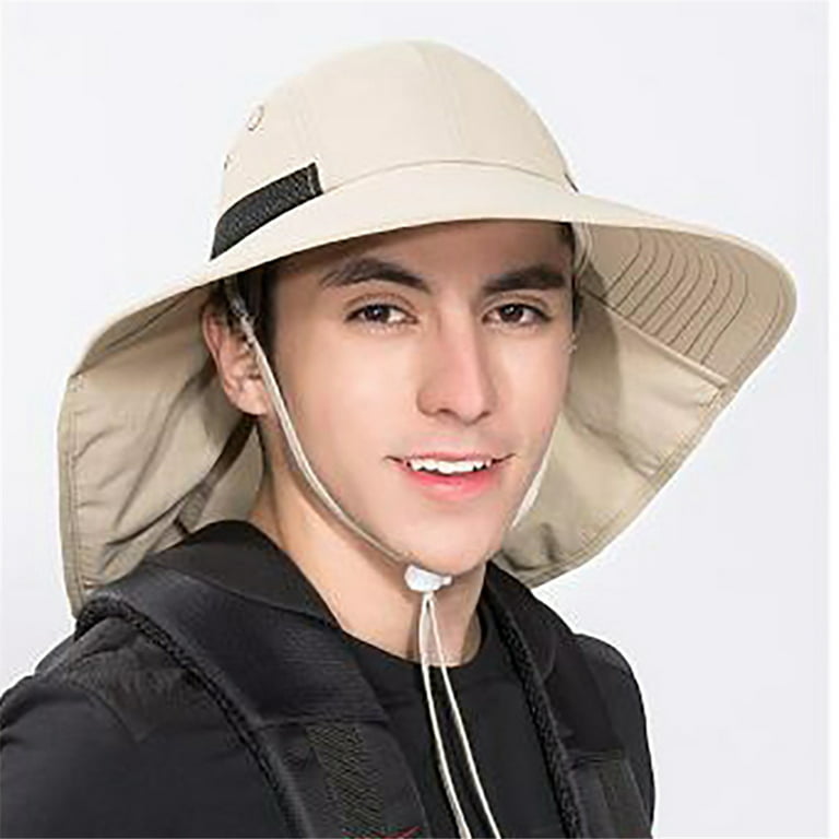 Biekopu Unisex Wide Brim Hiking and Fishing Hat with Neck Flap Sun  Protection UPF 50+ Outdoor Safari Gardening Hats