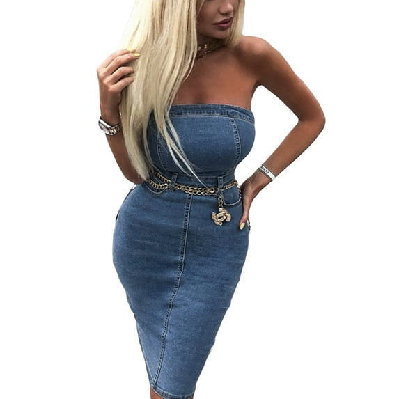 Biekopu Women Bodycon Dress, Sleeveless Solid Zipper Closure Slit Summer Mini Party Tube Dress