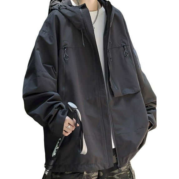 Biekopu Women Light Rain Jacket Waterproof Active Outdoor Trench Raincoat with Hood Ladies Lightweight Windproof Softshell Coat