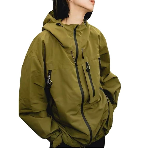 Biekopu Women Light Rain Jacket Waterproof Active Outdoor Trench Raincoat with Hood Ladies Lightweight Windproof Softshell Coat