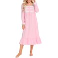 thumbnail image 1 of Biekopu Women Maternity Dress, Long Sleeve Square Neck Patchwork Pregnancy Dress Sleep Dress Loungewear, 1 of 7
