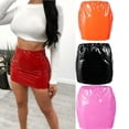 thumbnail image 1 of Biekopu Women PU Leather Skirts New Slim Package Hip Skirt 2020 Office OL Work Short Pencil Skirt Sexy High Waist Pure Color Mini Skirts, 1 of 3