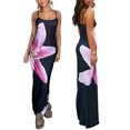 thumbnail image 1 of Biekopu Women Spaghetti Strap Sleeveless Dress Summer Floral Print Long Party Cocktail Dress, 1 of 6