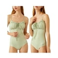 thumbnail image 1 of Biekopu Women Summer Monokini Swimsuit, Spaghetti Strap Tie-up Front Printed Bodycon Bathing Suit, 1 of 6