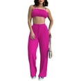 thumbnail image 1 of Biekopu Women’s 2 Piece Summer Outfits, Sleeveless Spaghetti Strap Tops Pleated Pants Set Loungewear, 1 of 8