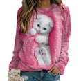thumbnail image 1 of Biekopu Women’s Cat Graphic Sweatshirts Cute Long Sleeve Crew Neck Oversized Pullover Tops Fall Sweaters, 1 of 10