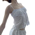 thumbnail image 1 of Biekopu Women's Hollowed out Suspender Top,Floral Pattern Lace Backless Slim Fitting Short Tank Top, Casual Daily Wear,S,M,L, 1 of 7