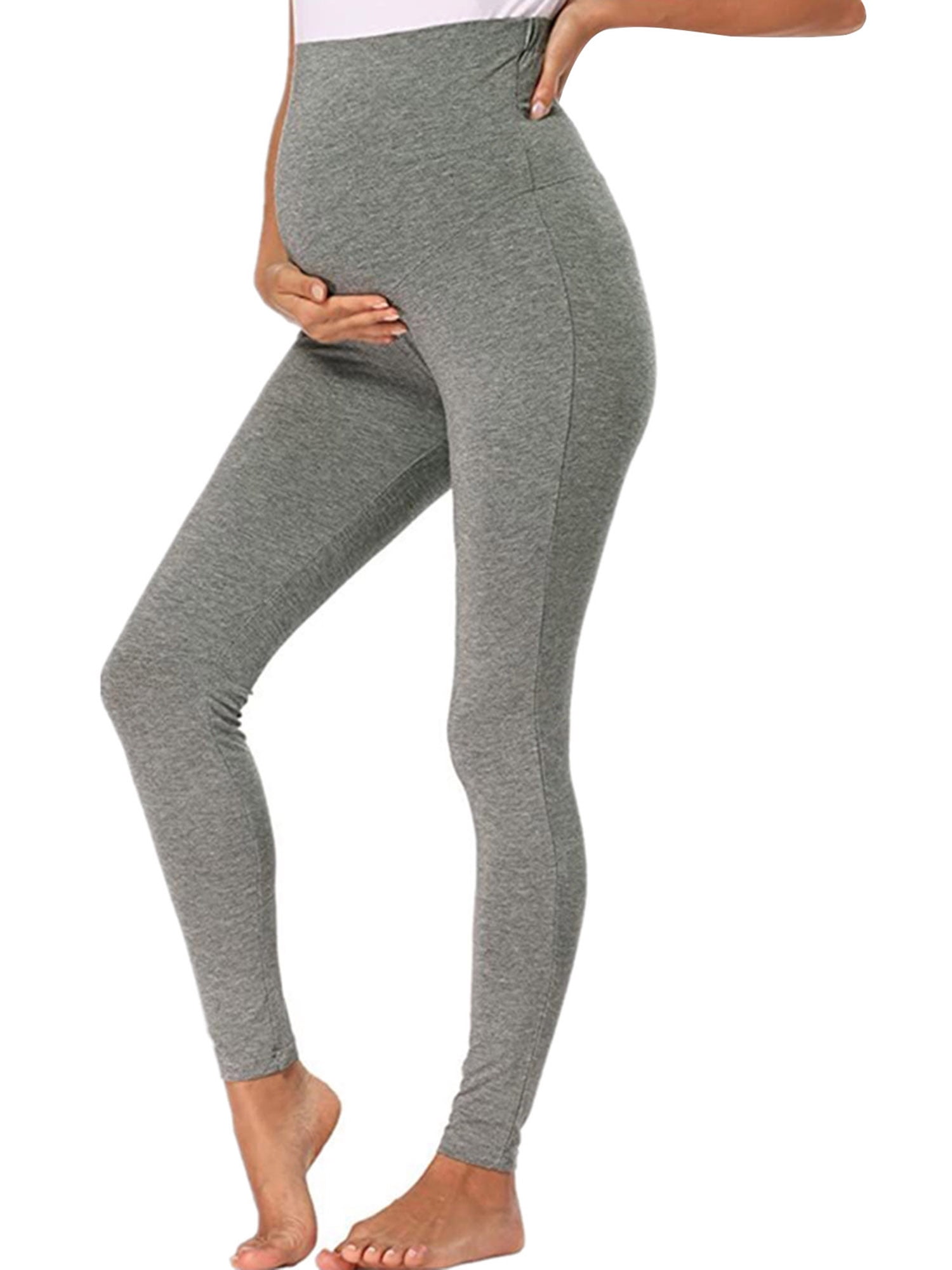 Biekopu Women's Maternity Workout Leggings Over The Belly Pregnancy