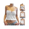 thumbnail image 1 of Biekopu Women's Summer Fitted Cami Tops White Sleeveless Floral Camisoles Casual Going Out Tops, 1 of 6