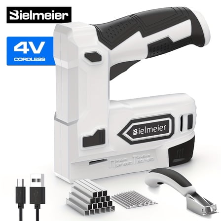 Bielmeier 20V 2-in-1 Cordless Stapler Brad Nailer Kit Battery Charger 1600/2000 Nails Staples