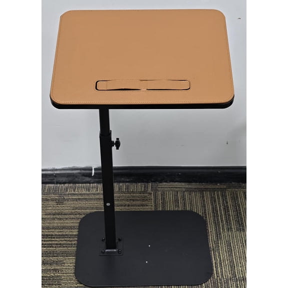 Biemlerfn TV Tray Table, Adjustable Height & Flip-Top & Rounded Metal Corners, Snack Table for Couch, Sofa, Bed, Chair, Living Room, C Shaped End Side Table for Eating, Dinner or Laptop