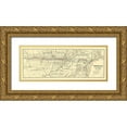 thumbnail image 1 of Bien 14x8 Gold Ornate Wood Framed with Double Matting Museum Art Print Titled - American Central Railway - Bien 1886, 1 of 4
