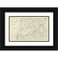 thumbnail image 1 of Bien 18x13 Black Ornate Wood Framed with Double Matting Museum Art Print Titled - Illinois Indiana Kentucky Ohio - Bien 1894, 1 of 4