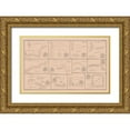 thumbnail image 1 of Bien 18x13 Gold Ornate Wood Framed with Double Matting Museum Art Print Titled - Battery Plans of Petersburg Virginia - Bien 1894, 1 of 4