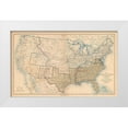 thumbnail image 1 of Bien 32x21 White Modern Wood Framed Museum Art Print Titled - Boundaries of United States 1861 - Bien 1894, 1 of 4