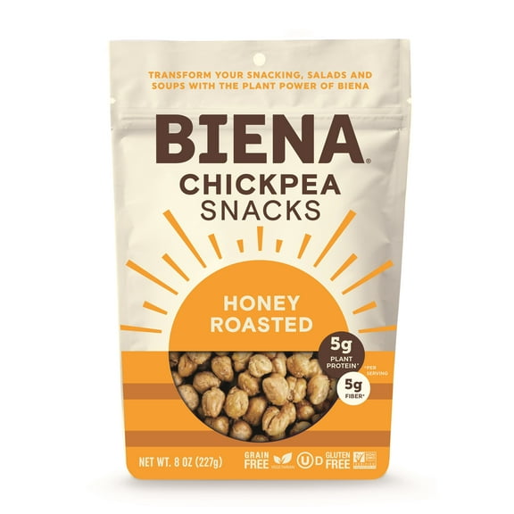 Biena 8 oz. Honey Roasted Roasted Chickpea Snacks