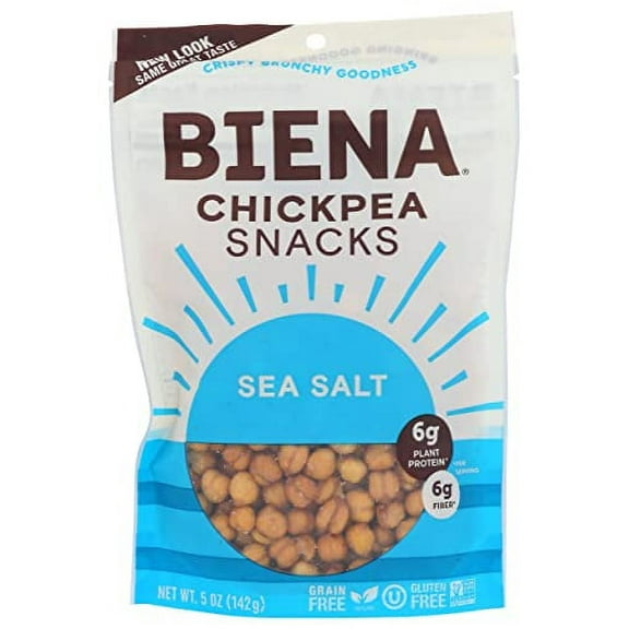 Biena Chickpea Snacks Sea Salt 5 oz Pack of 2
