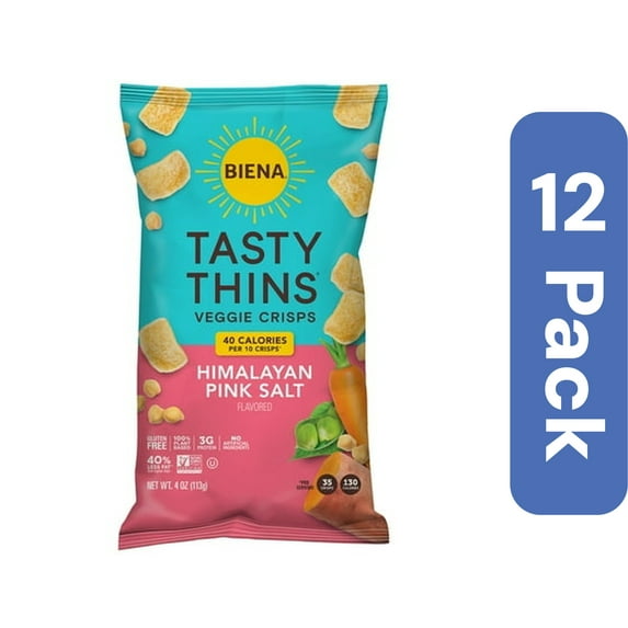 Biena Crisps Tasty Thins Sea Salt 4 oz (Pack Of 12)
