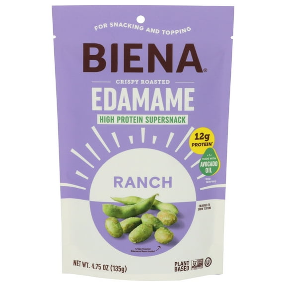 Biena Edamame Roasted Ranch 4.75 oz (Pack of 8)